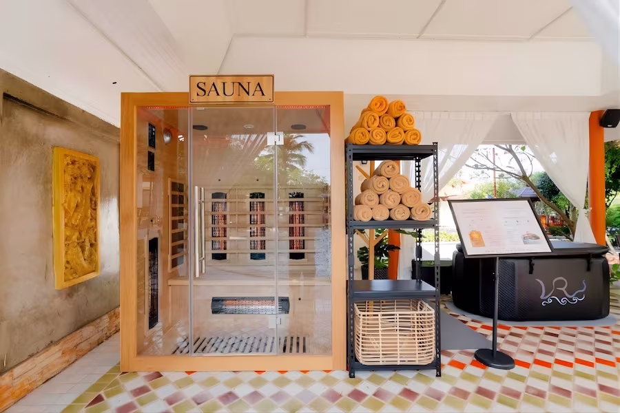 Private sauna for relaxation and detox