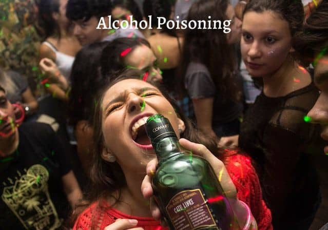 Alcohol-being-poured-into-young-females-mouth