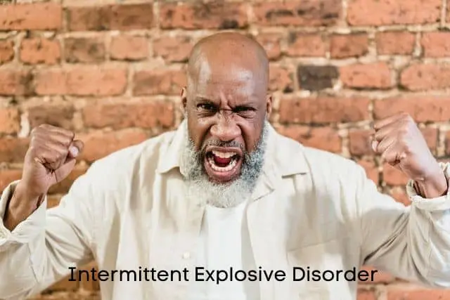 Angry man and Intermittent Explosive Disorder sign