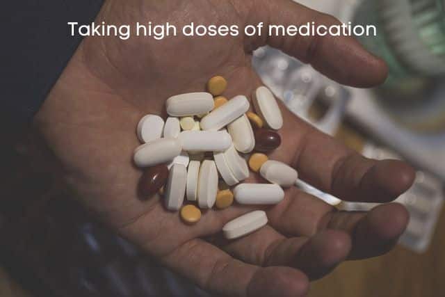 Taking-high-doses-of-medication-sign
