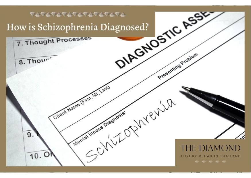 Diagnostic assessment form with written Schizophrenia.