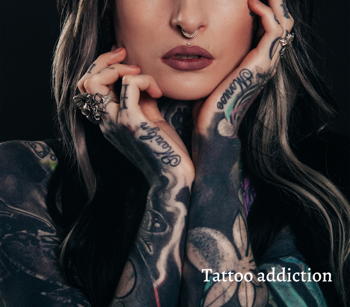 Woman with tattoos.