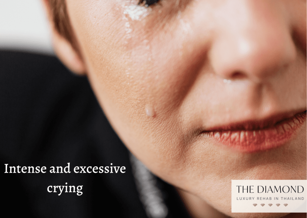 a crying woman