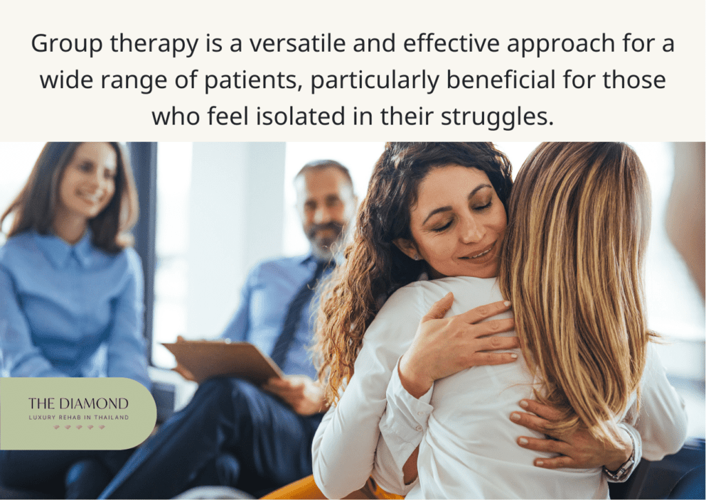 women hugging each other at group therapy