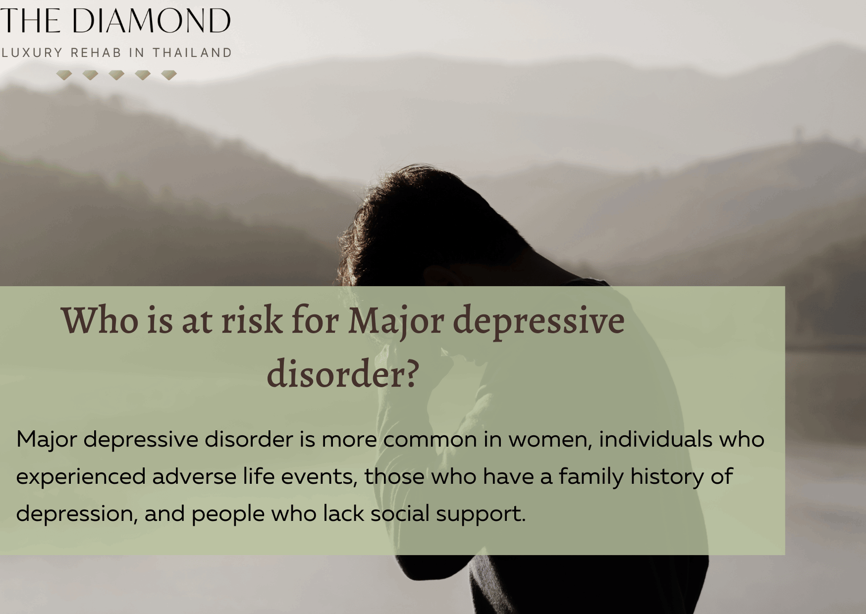 Who is at risk for Major depressive disorder