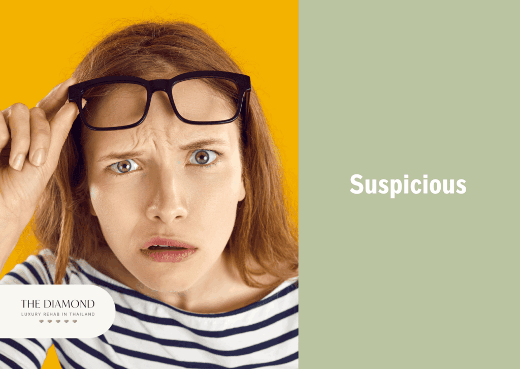 suspicious woman