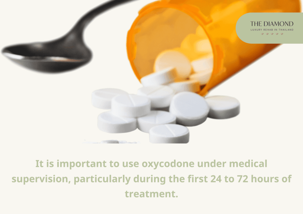 white pills and spoon.