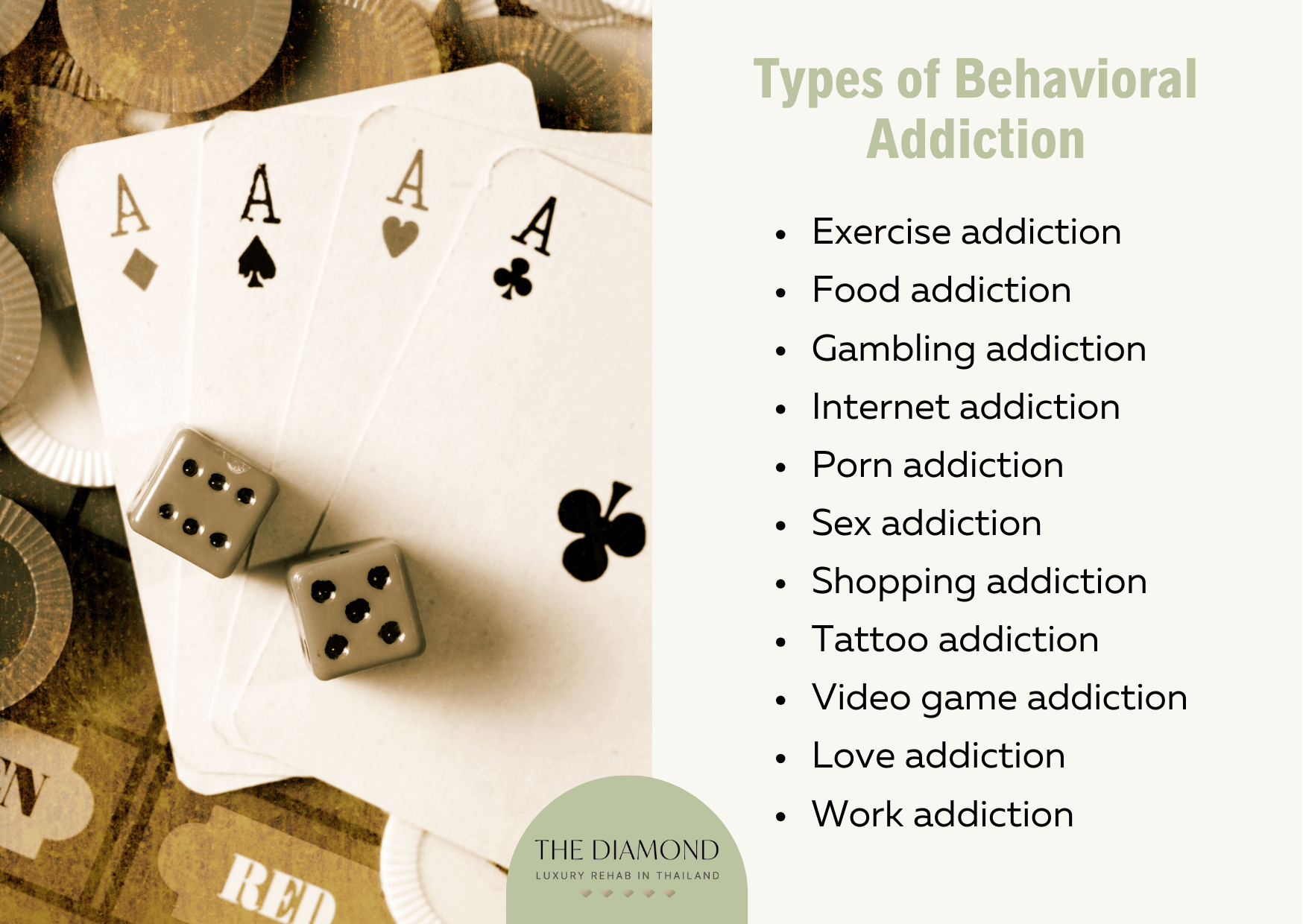 what are the types of Behavioral addiction