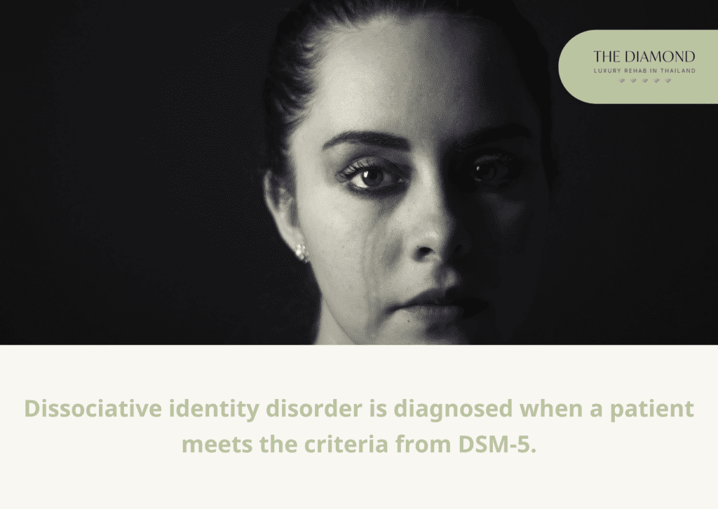 depressed woman with dissociative identity