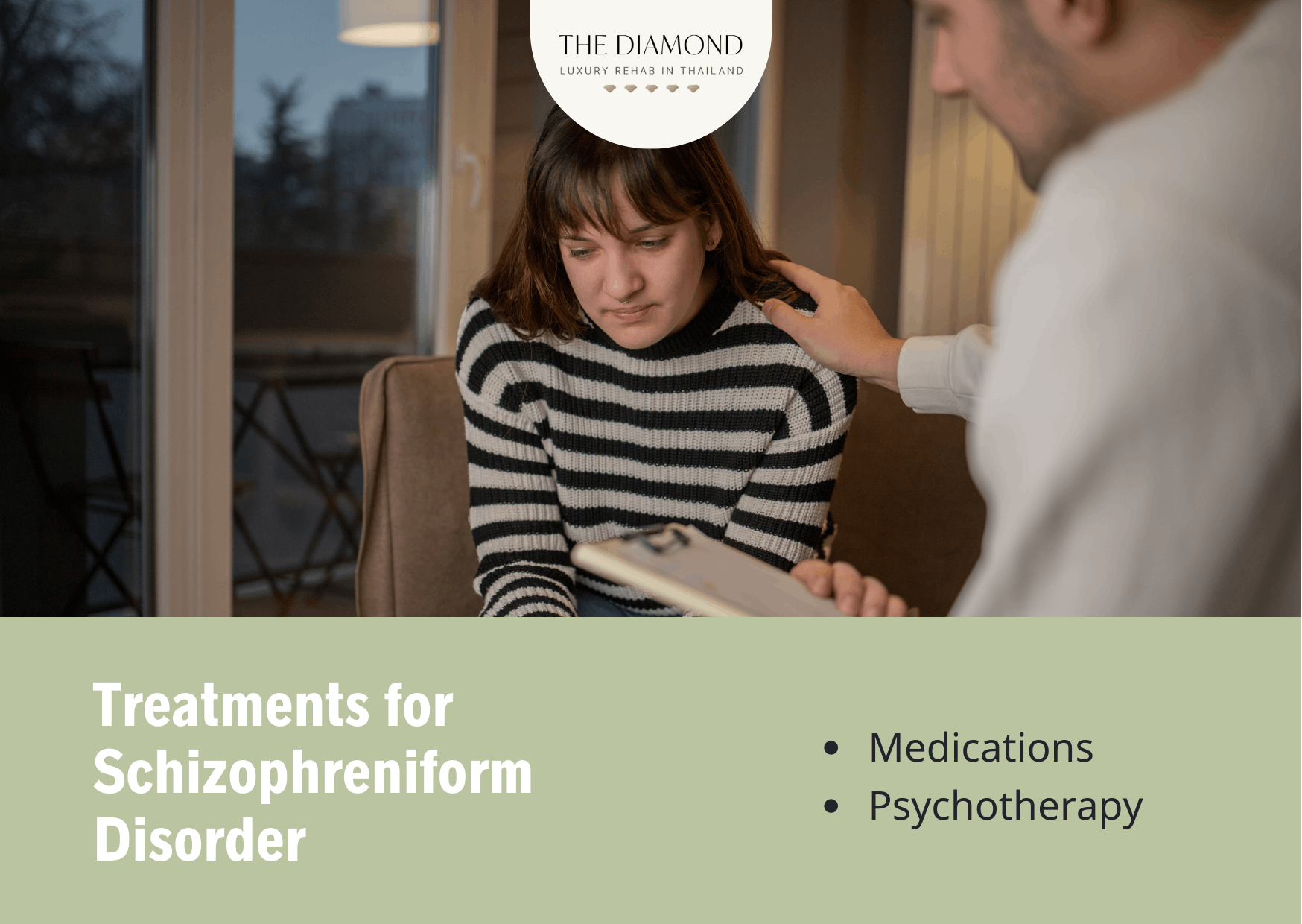 woman having schizophreniform disorder psychotherapy treatment