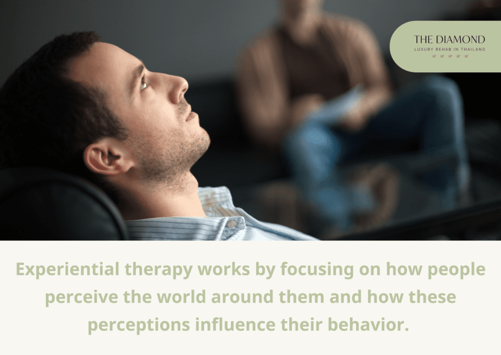 A man going through experiential therapy.