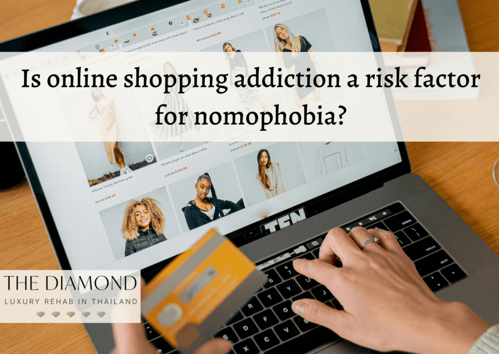 A woman shopping online.