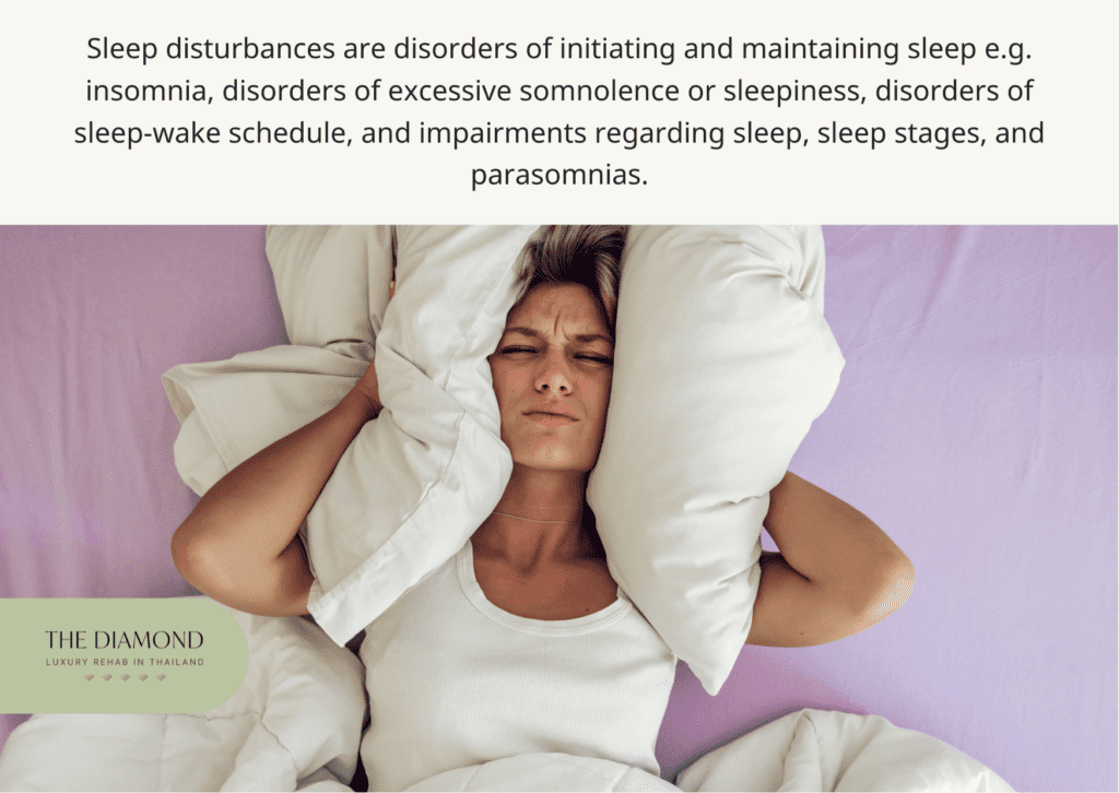 A woman having problem with sleep.