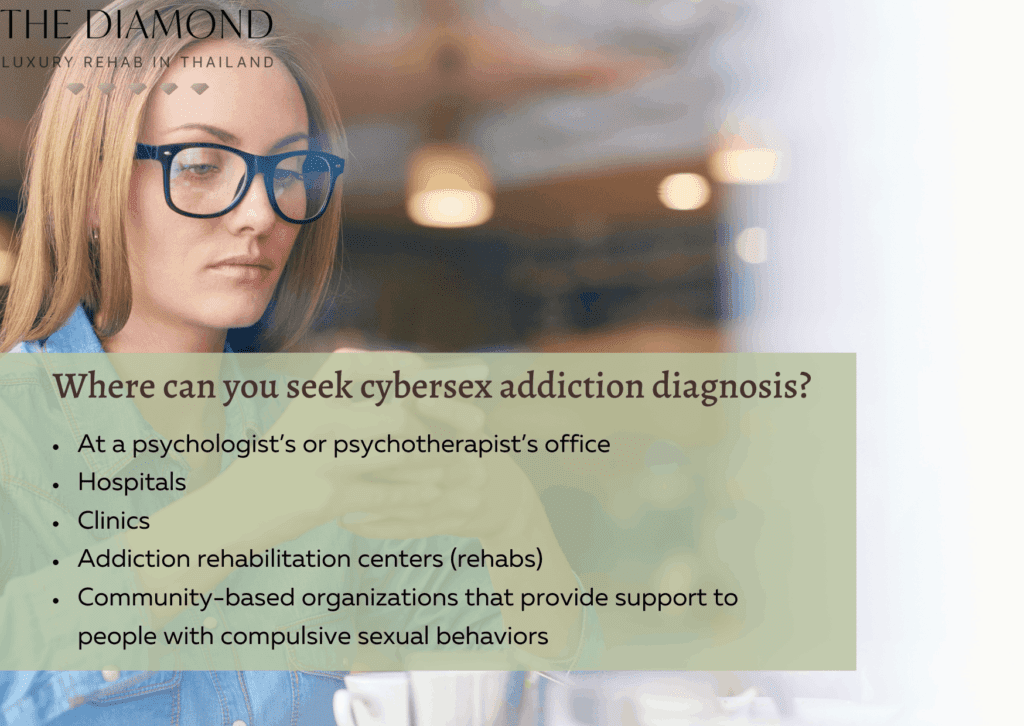 Woman in specs looking at her phone.