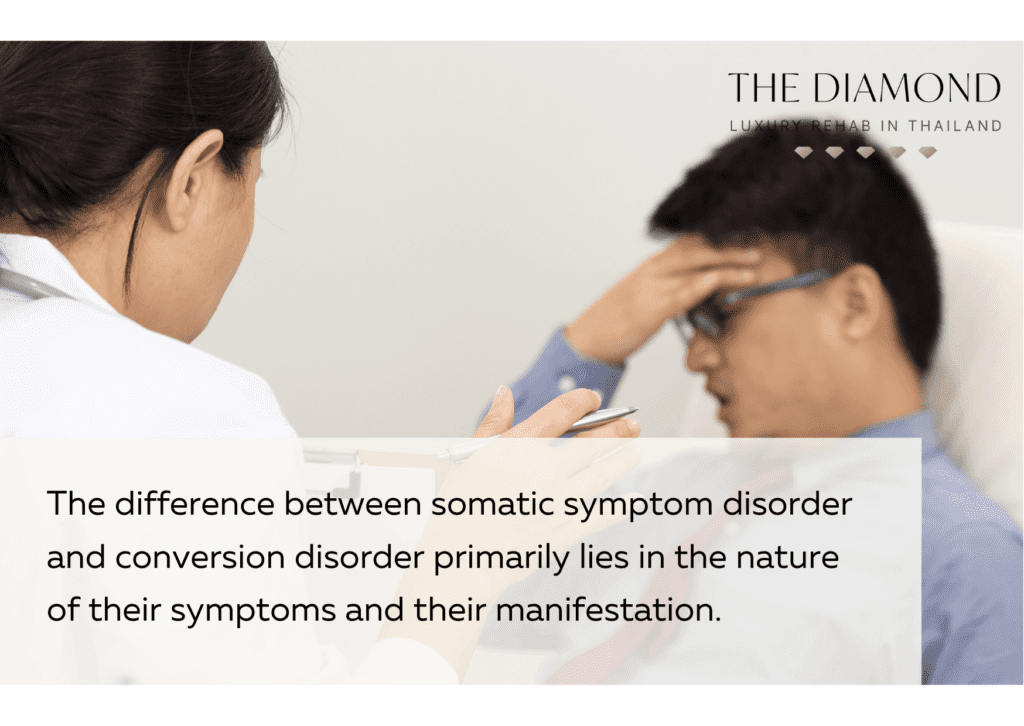 difference between somatic symptom disorder and conversion disorder