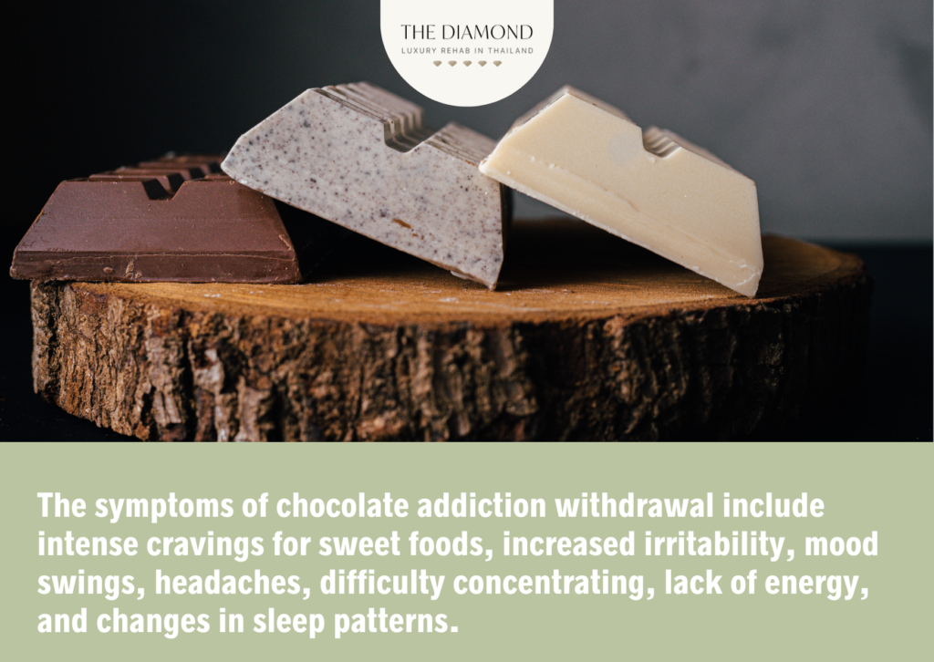 three blocks of chocolate on a wooden plate