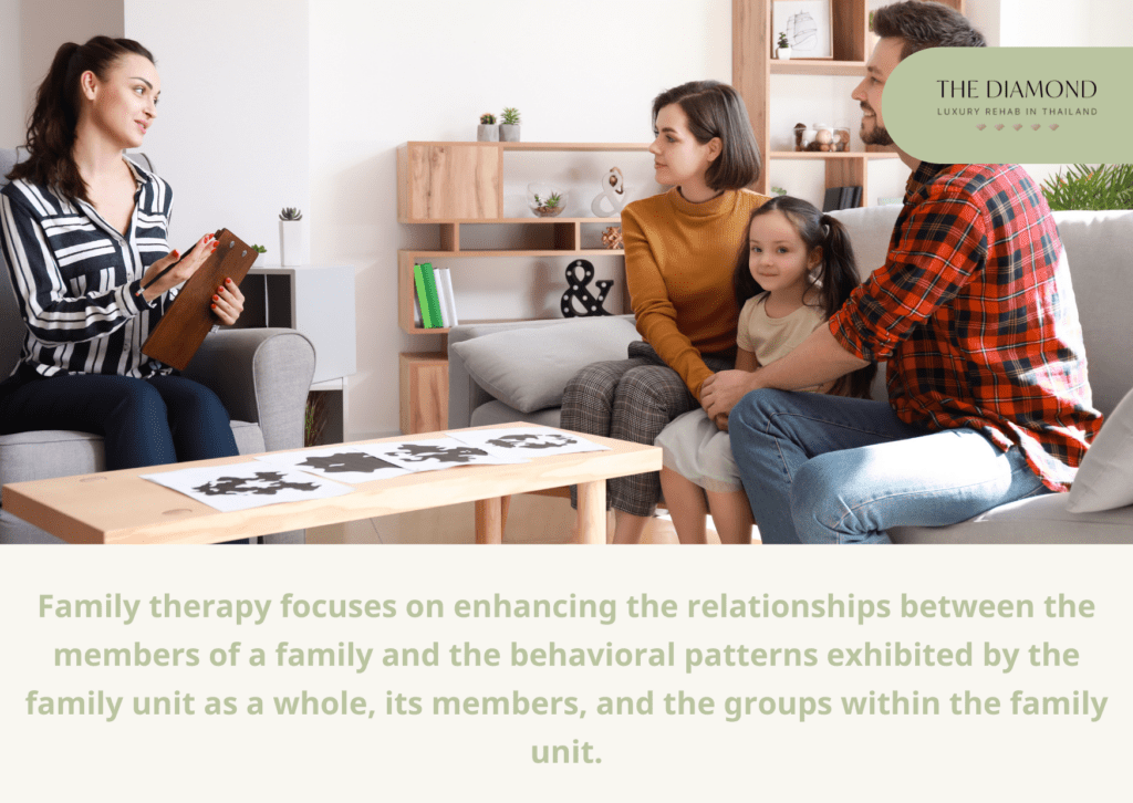 A family with a therapist.