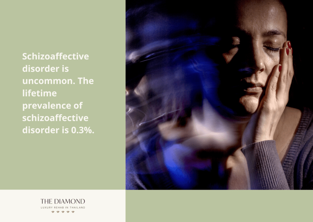 A woman with schizoaffective disorder.