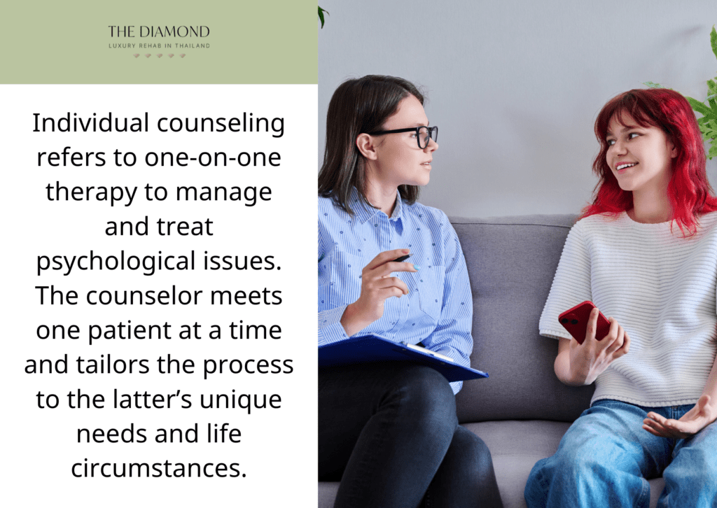 A red haired girl with a therapist.