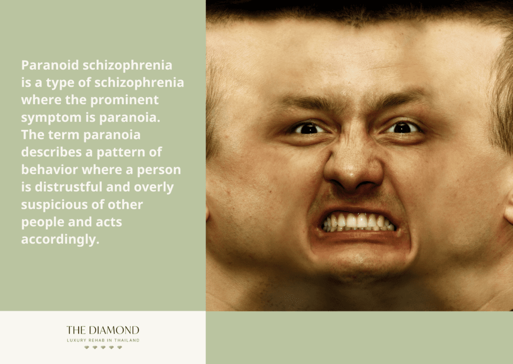 A man with paranoid schizophrenia
