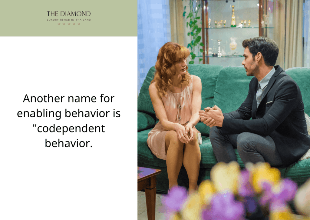 A man talking to a woman.