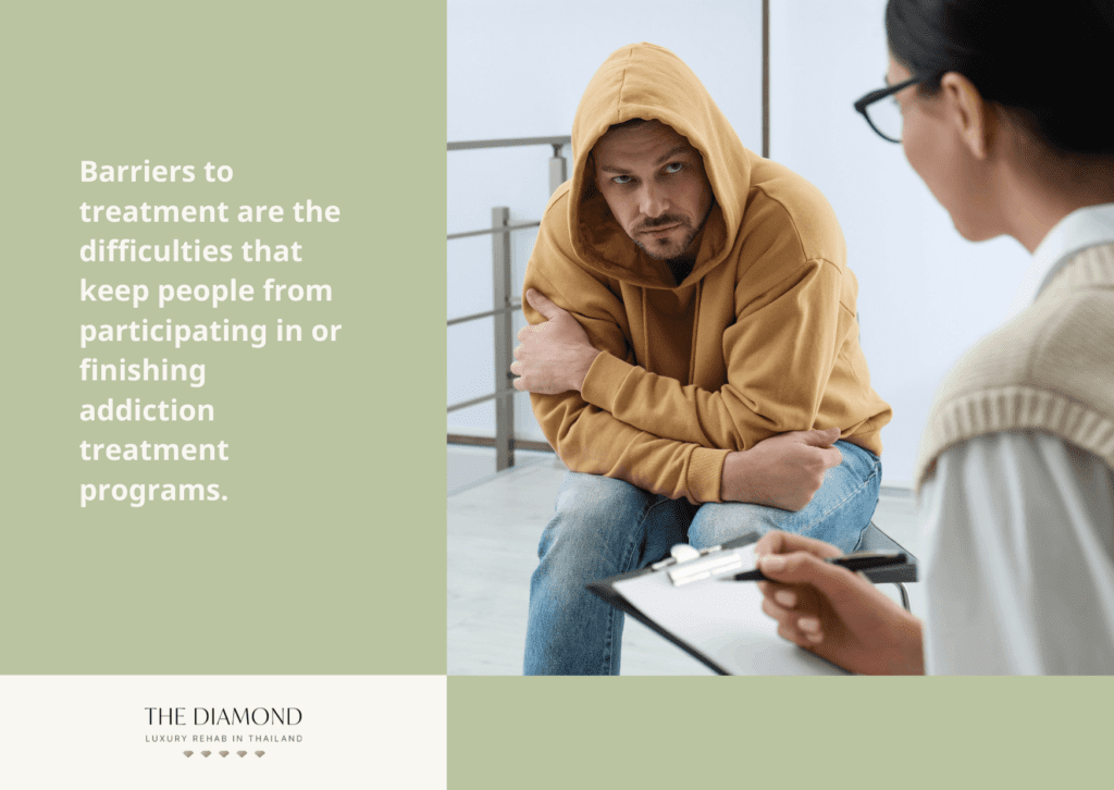 A man with addiction seeing a therapist.