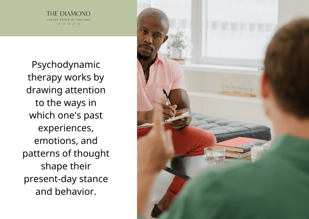 A man going through psychodynamic therapy.