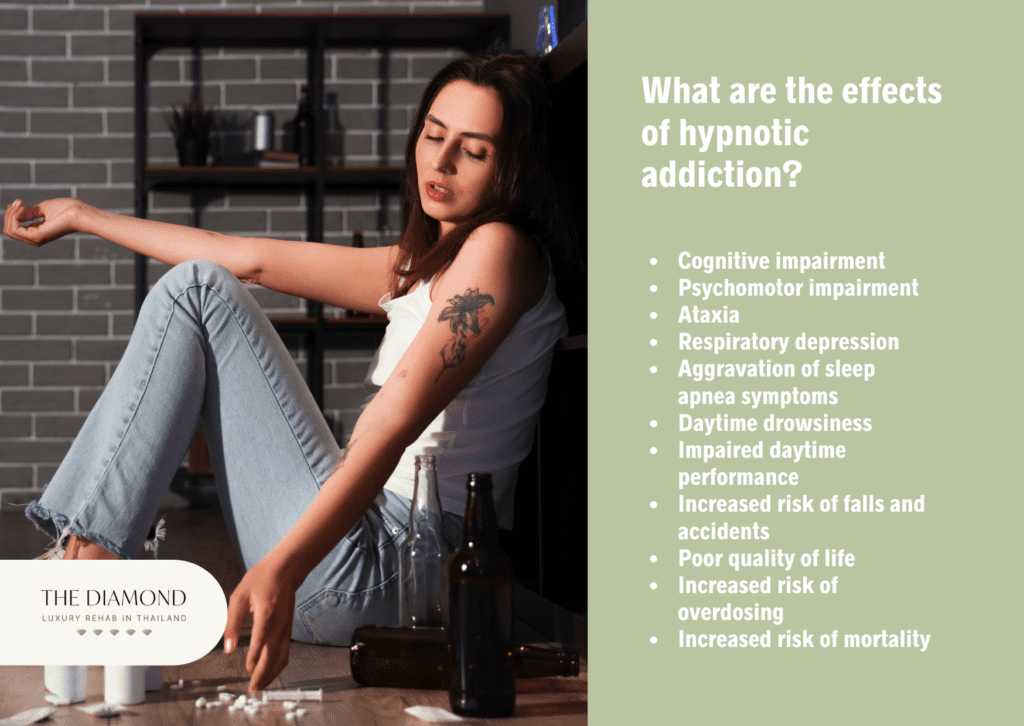 An unconscious woman after an overdose of drugs.