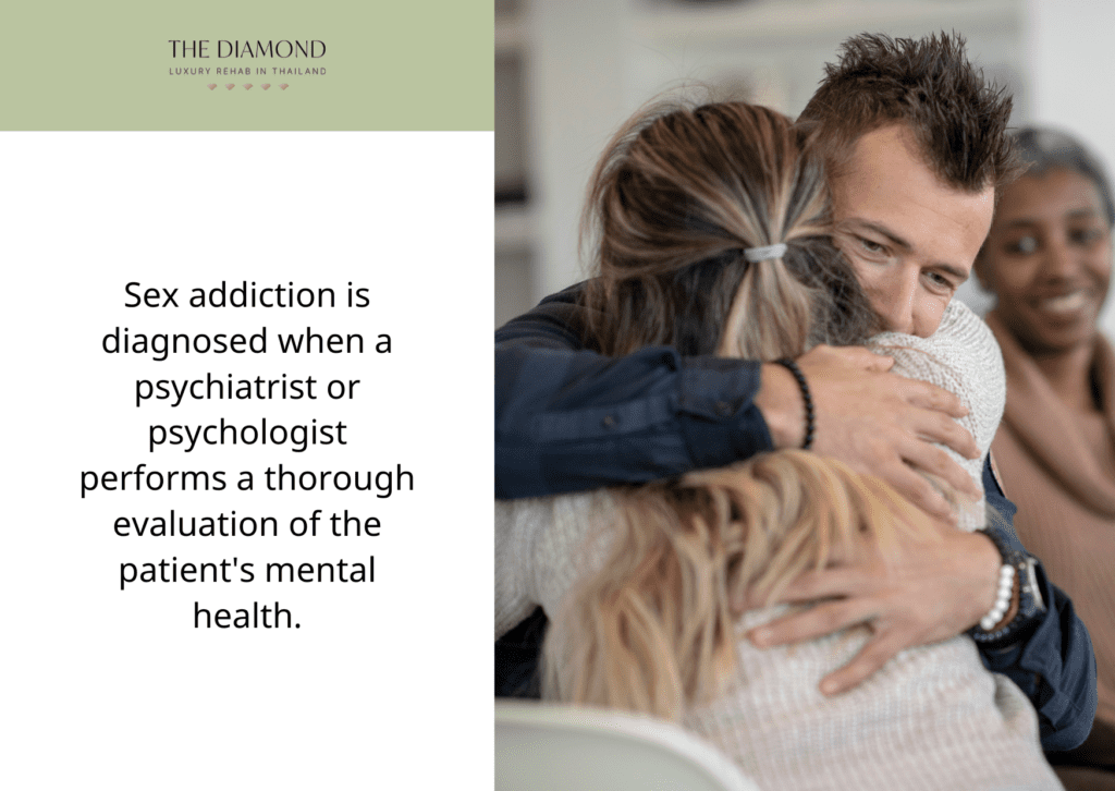 A man and a woman hugging each other after therapy session.