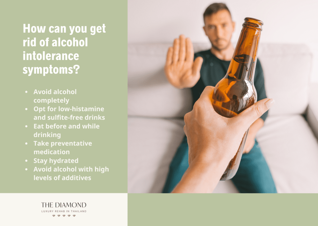 A man saying no to alcohol.