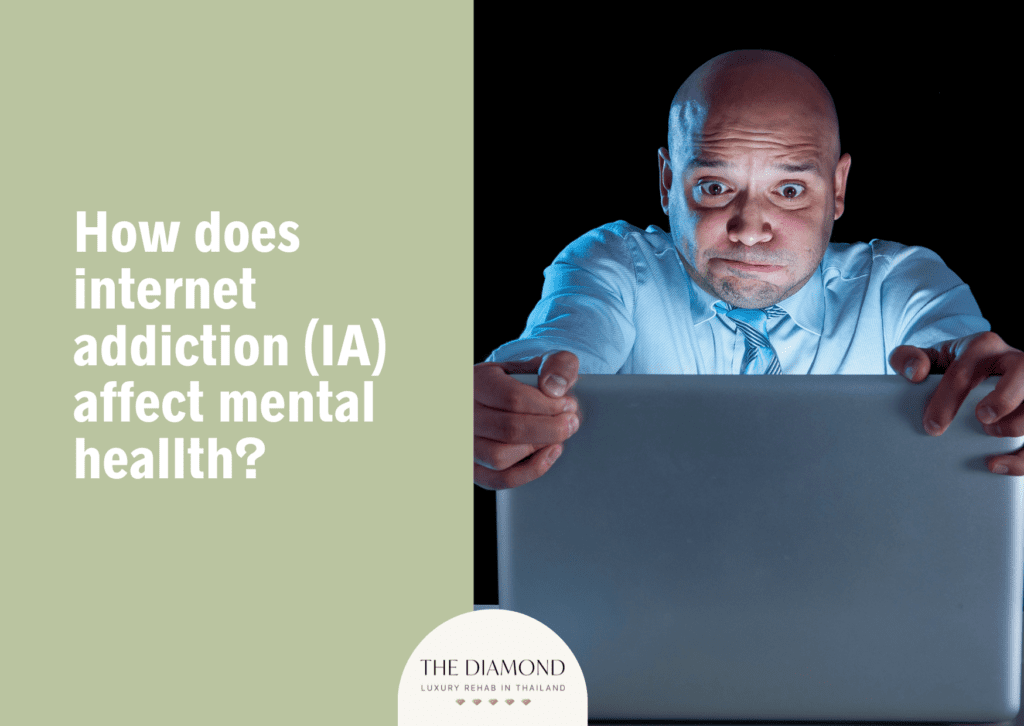 How does internet addiction (IA) affect mental heallth?