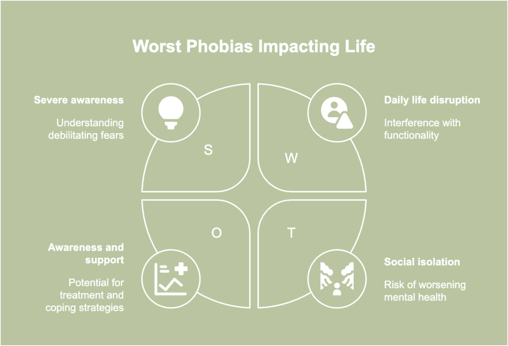 Worst phobias that impacts life.