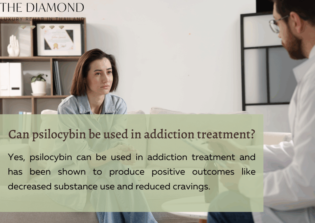 A woman sitting with an addiction therapist.