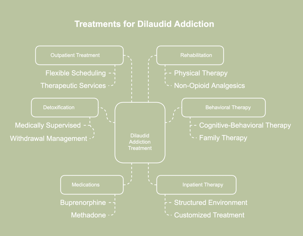 A picture with the representation of Dilaudid addiction treatment.