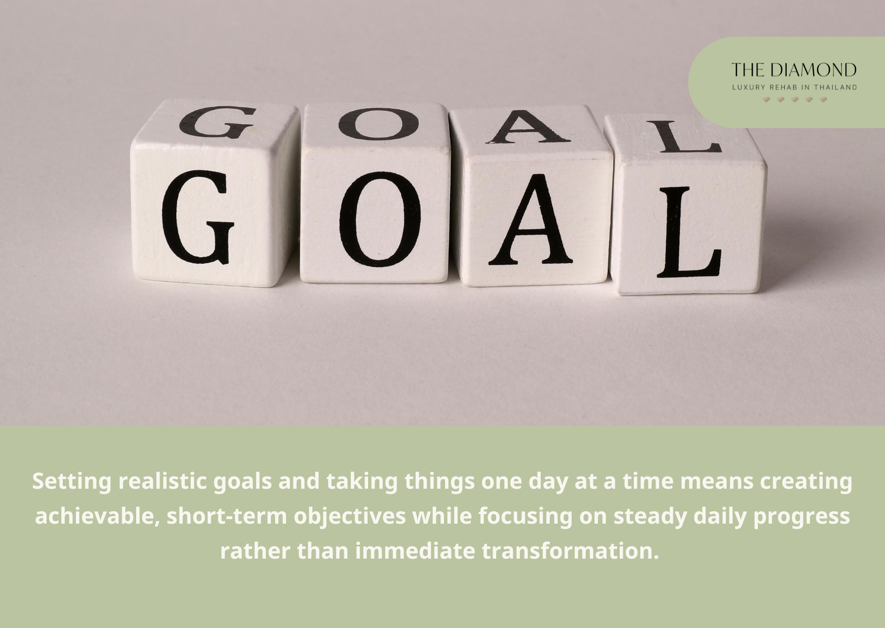 A picture showing Goal depicted with cubes.