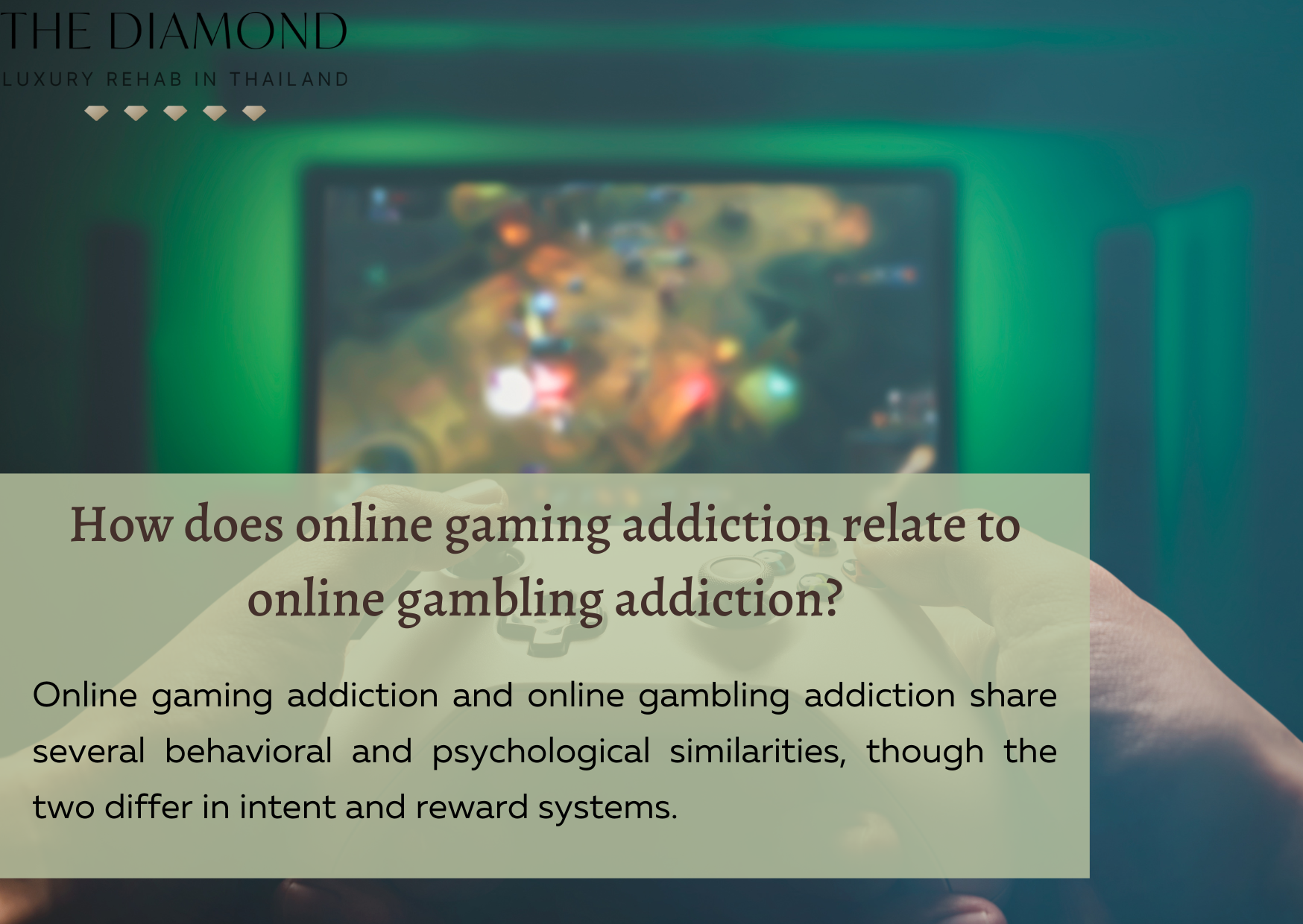 How does online gaming addiction relate to online gambling addiction
