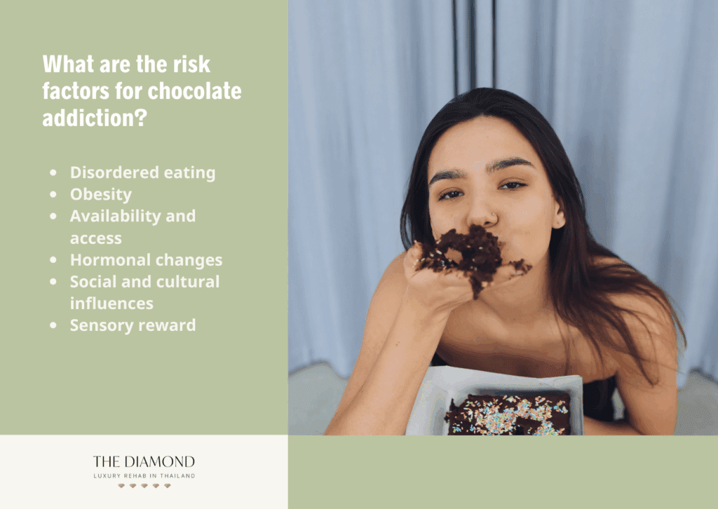 A girl eating chocolate.
