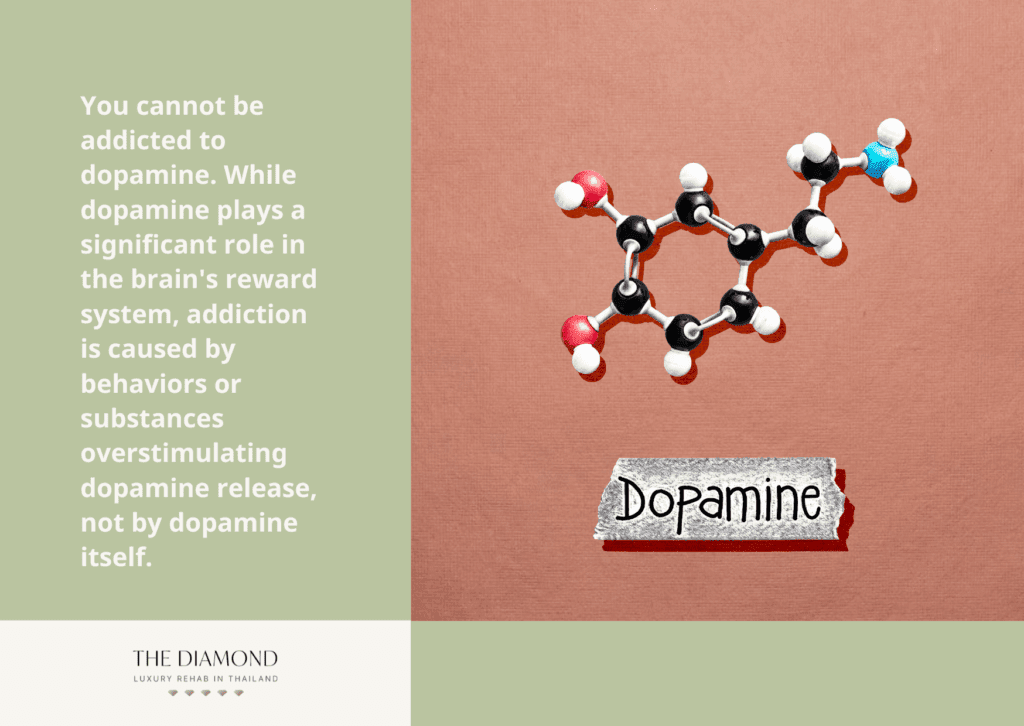 A picture showing Dopamine chemical structure.