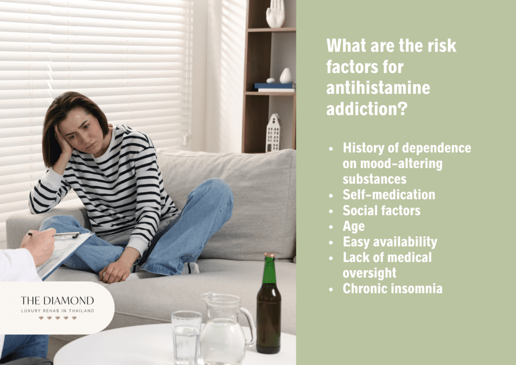 A confused woman with history of dependence on mood altering substances.