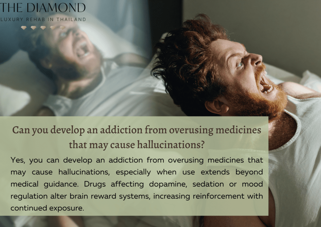 A man yelling in hallucination.