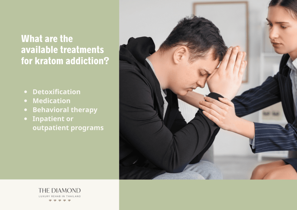 A picture showing a person looking for available treatments for kratom addiction.