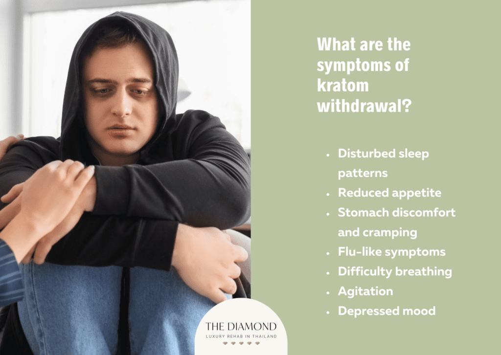 A man in hoodie with symptoms of kratom withdrawal.