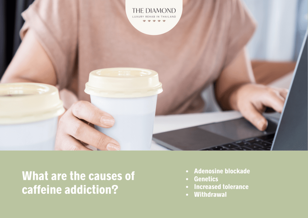 A woman with laptop open and a coffee mug in her hand.