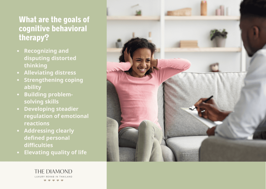 A young girl in pink top in a CBT session.