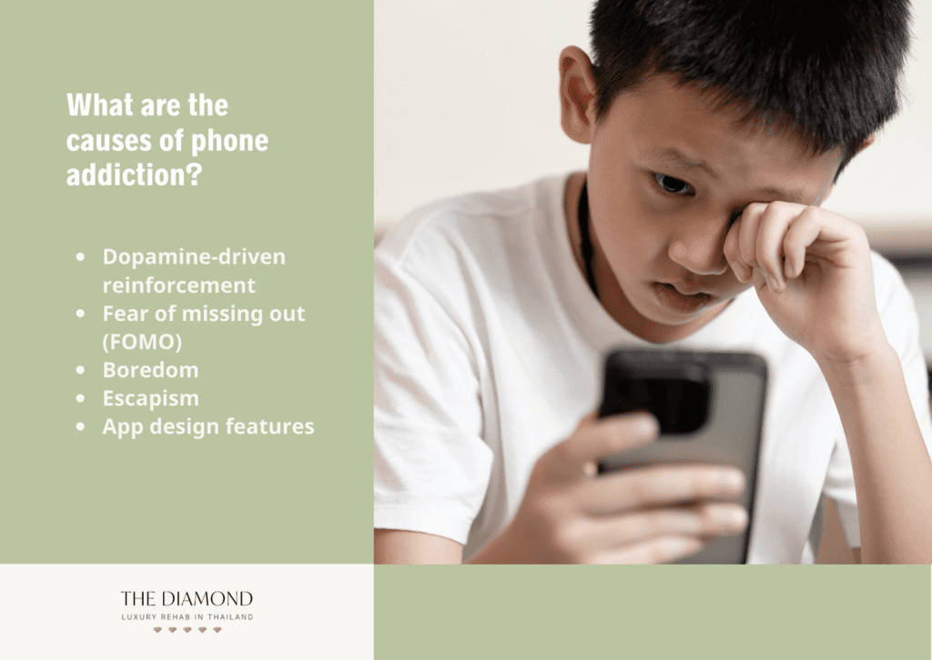 A young boy using phone while his one eye is huring.
