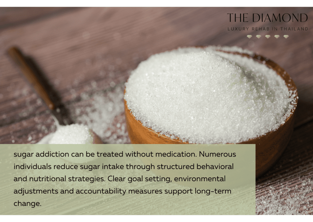 A picture showing bowl of sugar addiction.