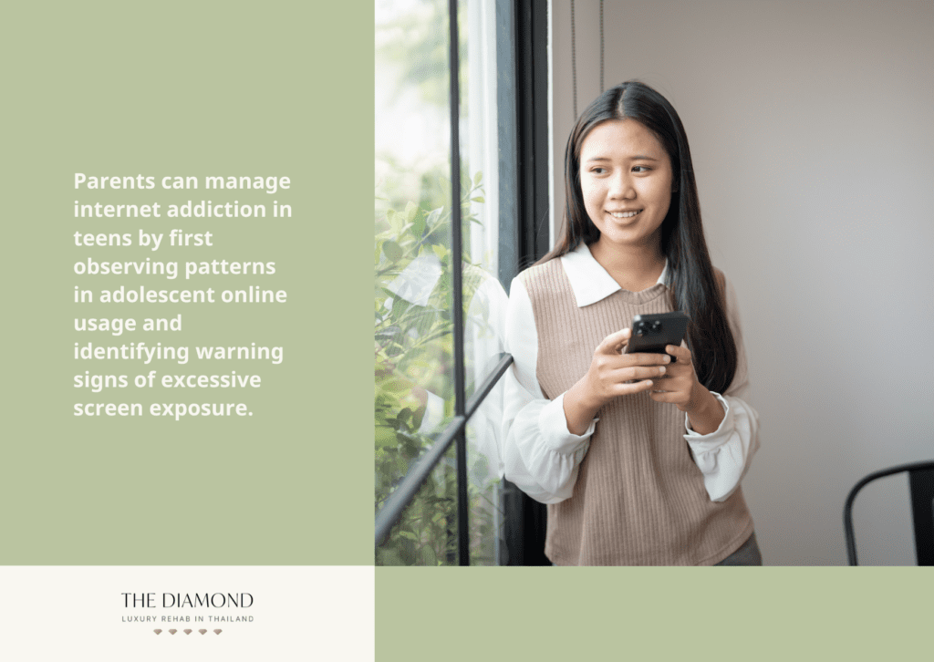 A teenage girl using phone.